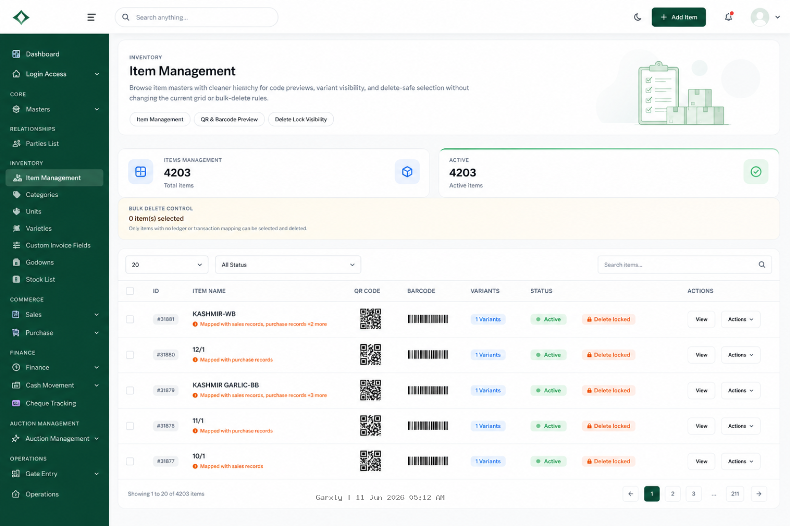 Item Management
